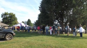 Burger Line at the Company Picnic