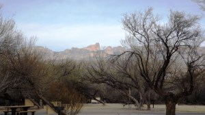View From Our Campsite, Facing East. That Tallest One Is El Pico.