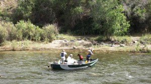 Fly Fishers in a Dory on the Arkansas
