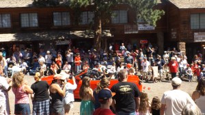 Parade Marshalls: Is the One in the Back Flashing a Peace Sign?