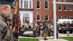 Scouts Saluting the Stars and Bars