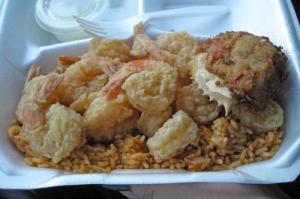 Dave's Shrimp with the Crab They Were Out Of