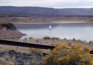 Cochiti Lake with a Boater