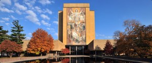 Hesburgh Library with Touchdown Jesus